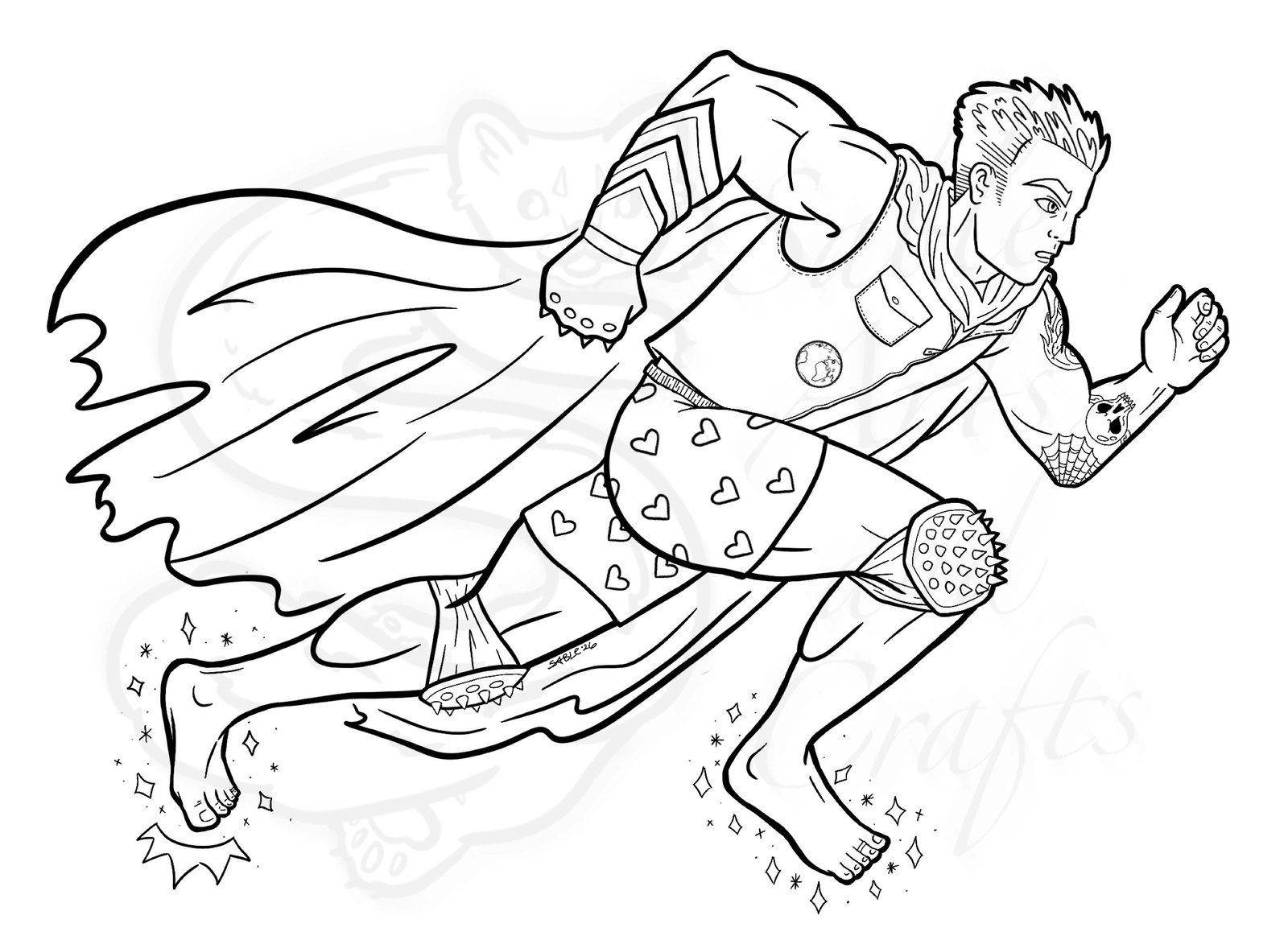 Fan art of Carl running from problems he made