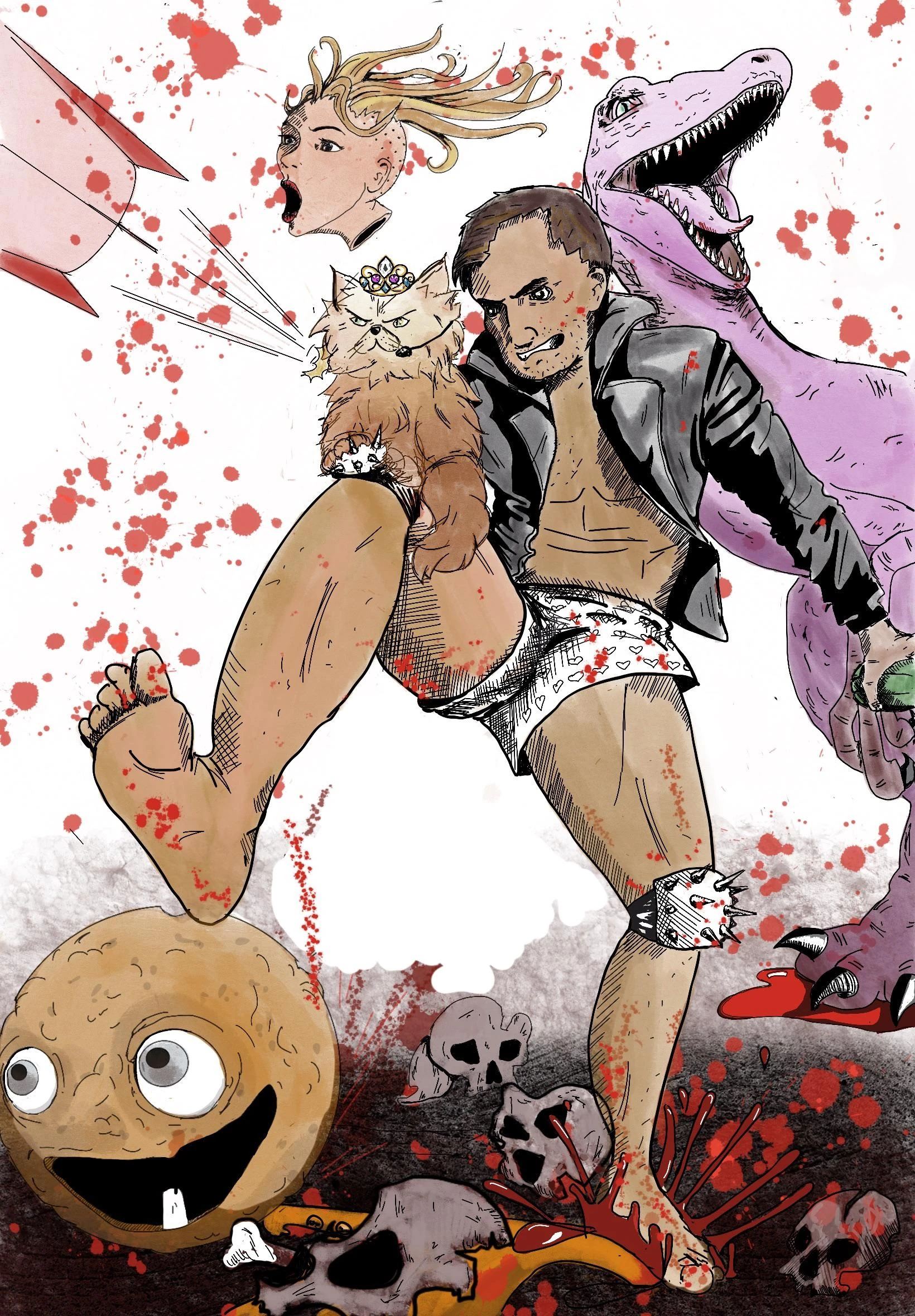 Fan art of Carl, Donut, and Mongo by dagny brenna
