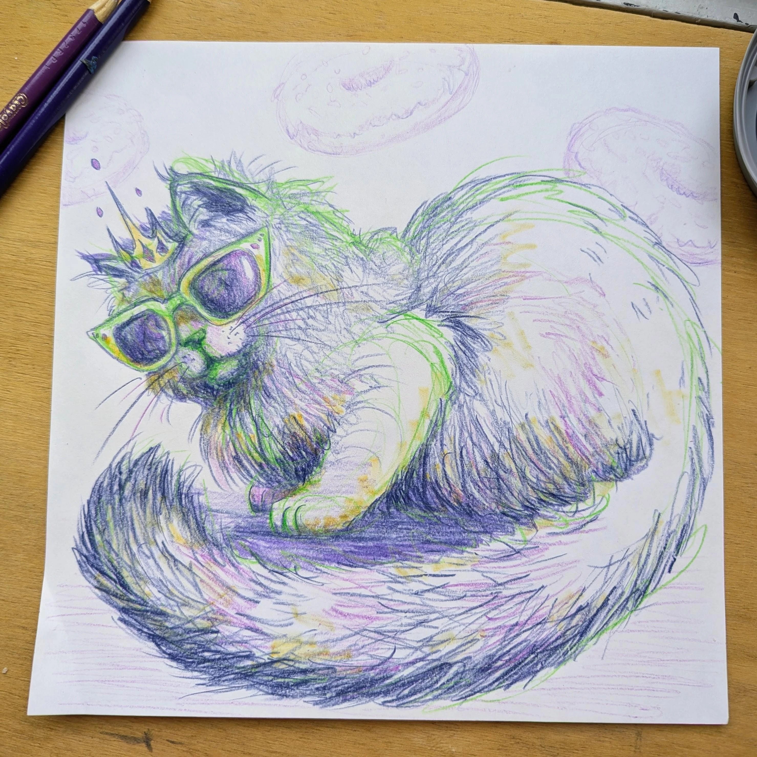 Fan art portrait of Princess Donut the Queen Anne Chonk by Shestval