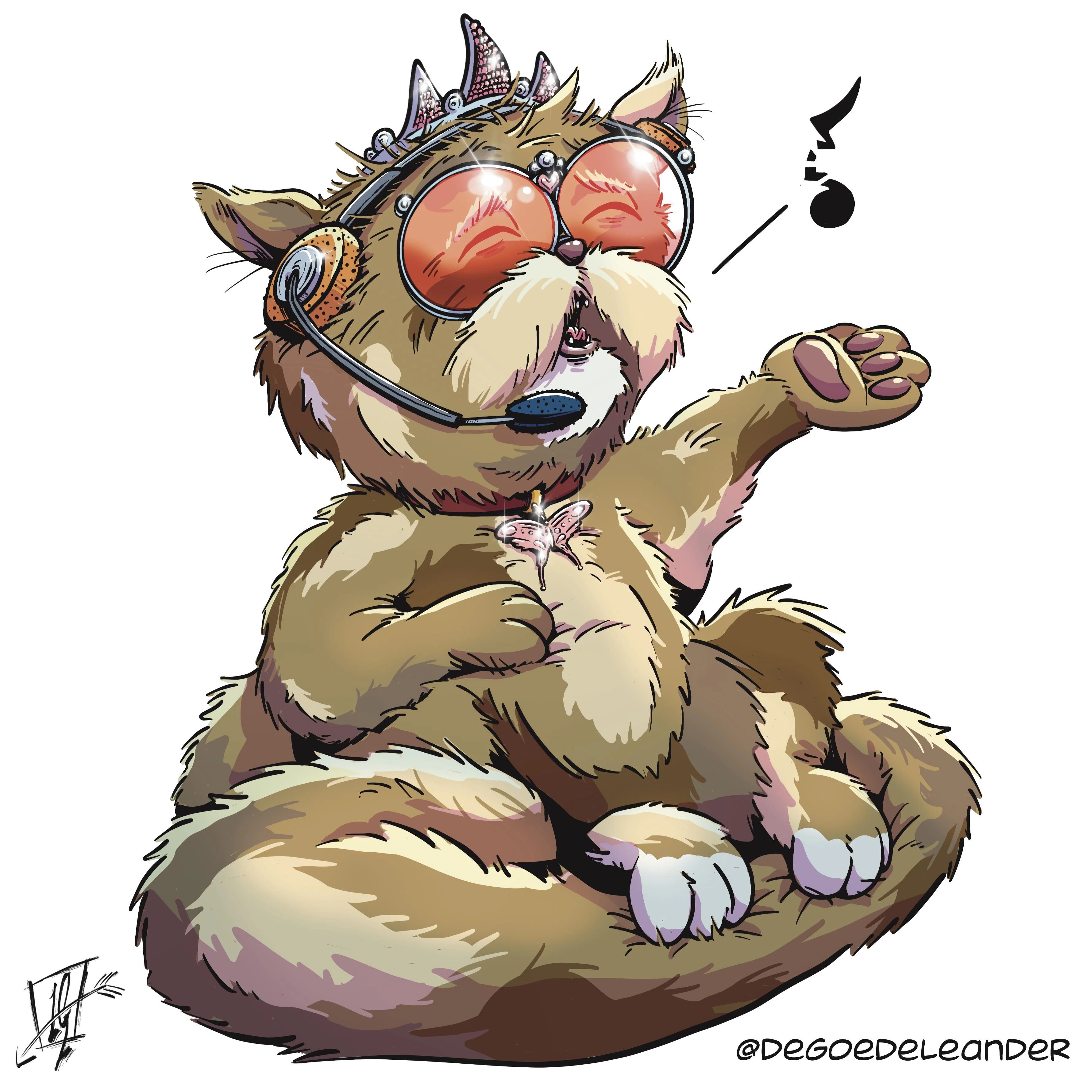 Fan art of Princess Donut casting by singing