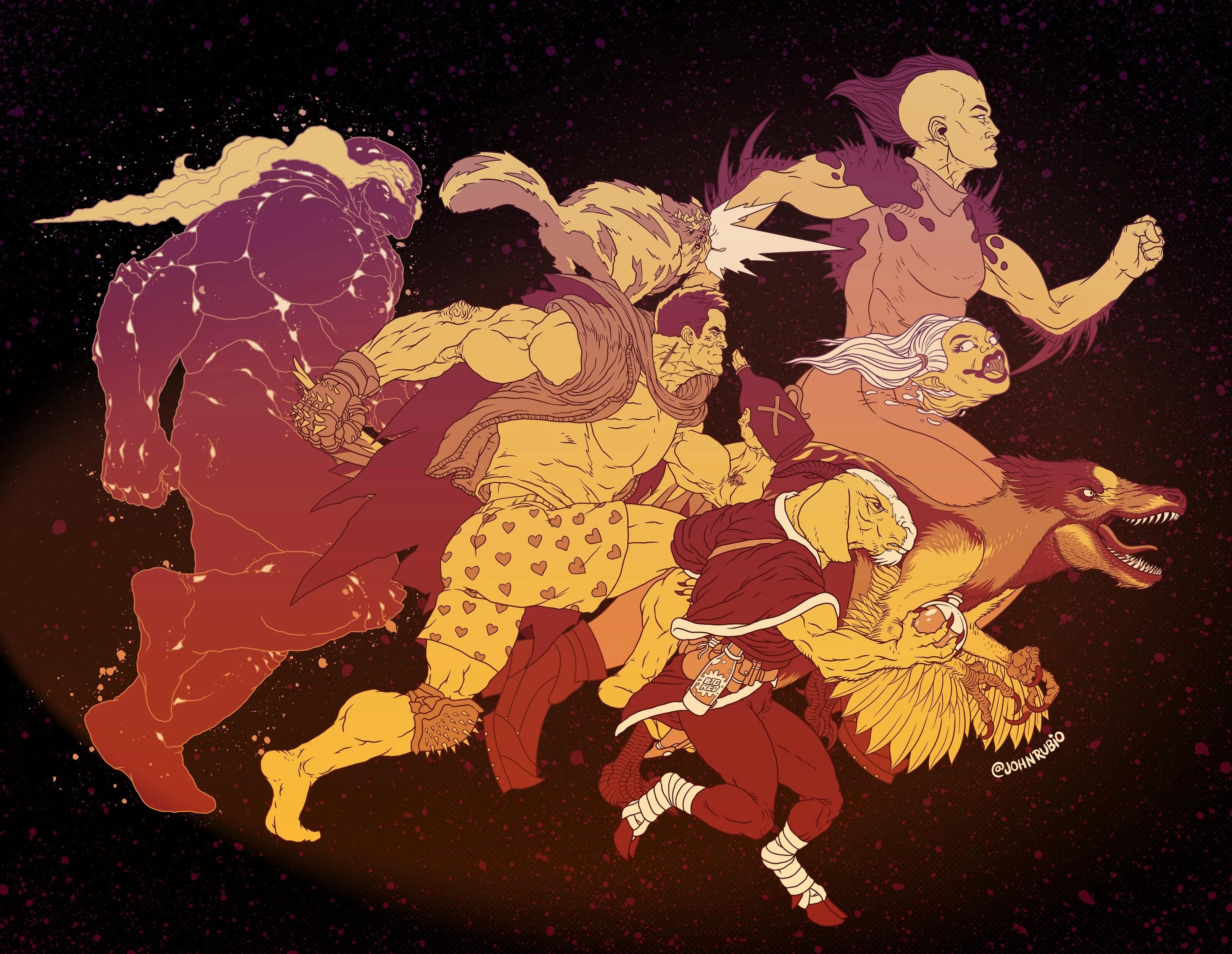 Fan art of the Royal Court of Princess Donut by John Rubio