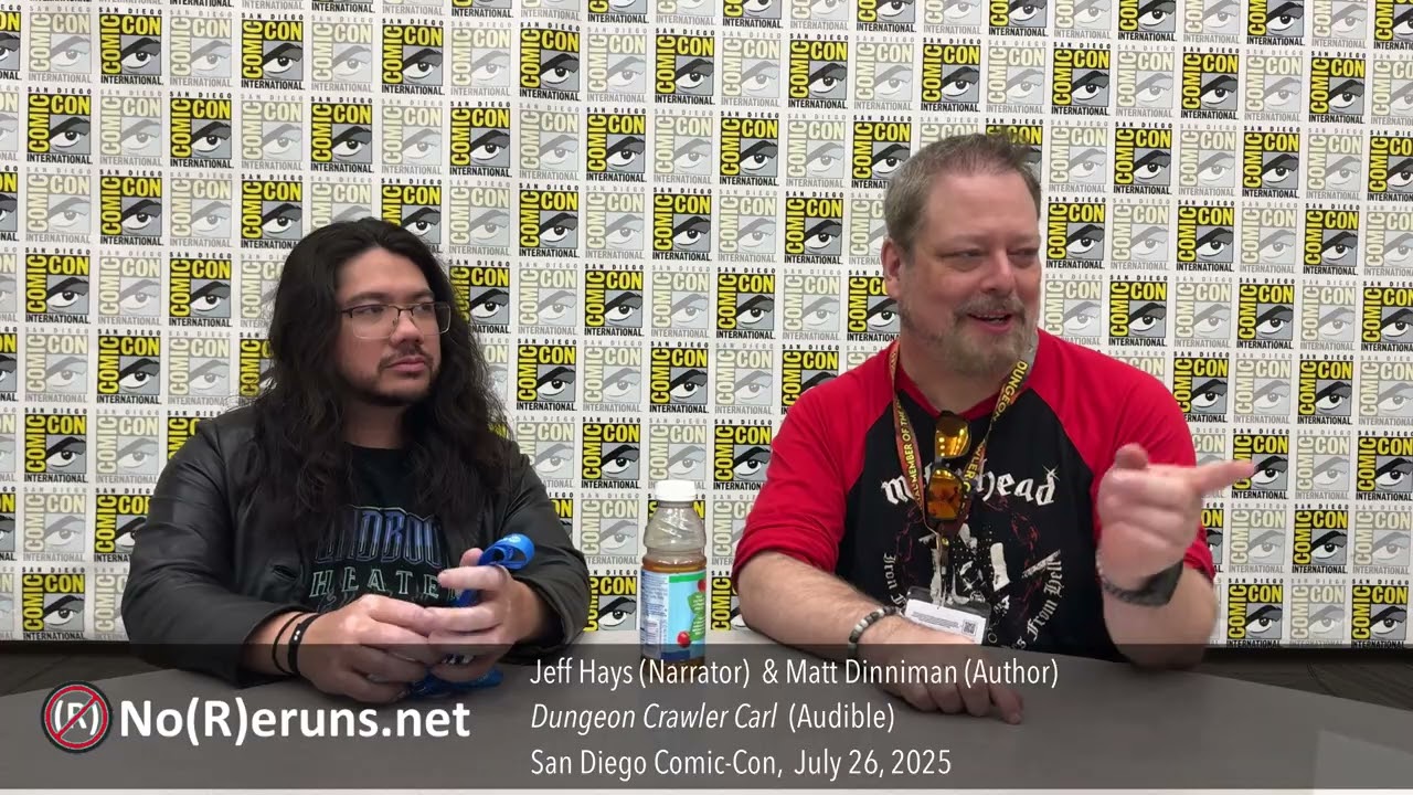 Matt Dinniman and Jeff Hays at San Diego Comic-Con press for Dungeon Crawler Carl